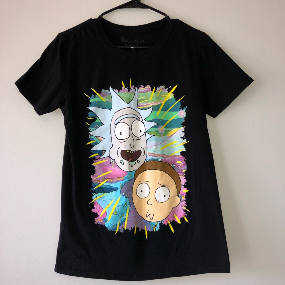 Rick and Morty Adult Swim Small Black T-shirt